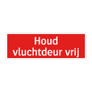 Houd vluchtdeur vrij