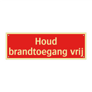 Houd brandtoegang vrij