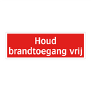 Houd brandtoegang vrij