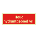 Houd hydrantgebied vrij