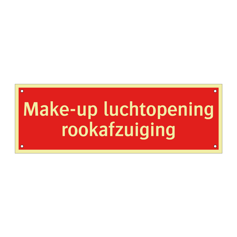Make-up luchtopening rookafzuiging