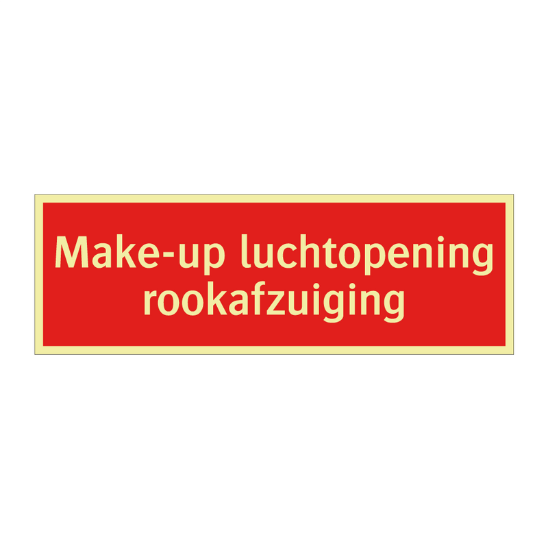 Make-up luchtopening rookafzuiging