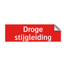 Droge stijgleiding
