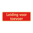 Leiding voor toevoer