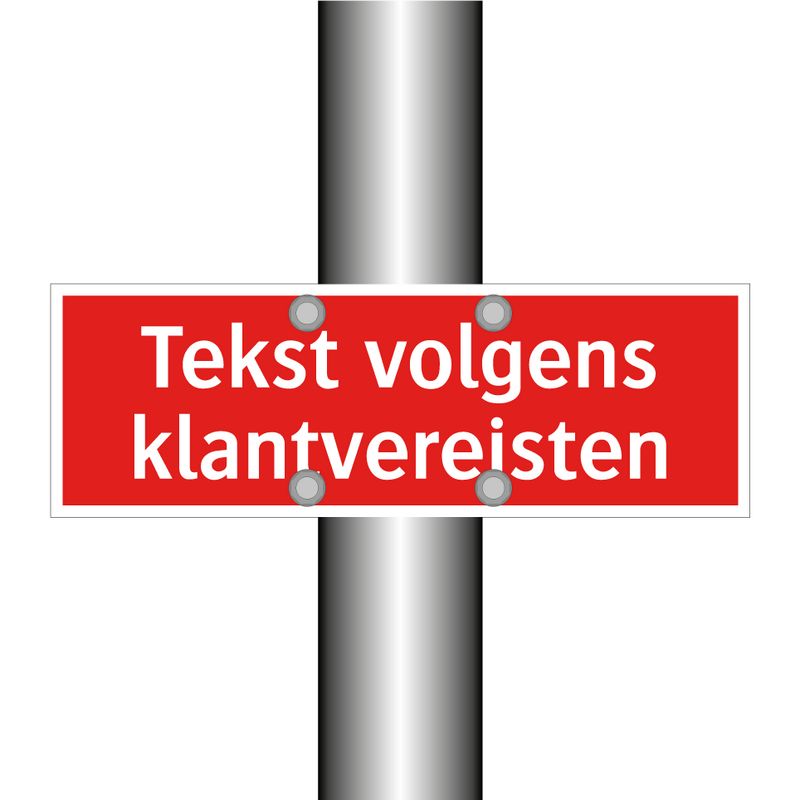 Tekst volgens klantvereisten