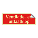 Ventilatie- en uitlaatklep