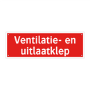 Ventilatie- en uitlaatklep