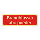 Brandblusser abc poeder