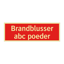 Brandblusser abc poeder