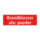 Brandblusser abc poeder