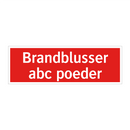 Brandblusser abc poeder