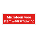 Microfoon voor stemwaarschuwing