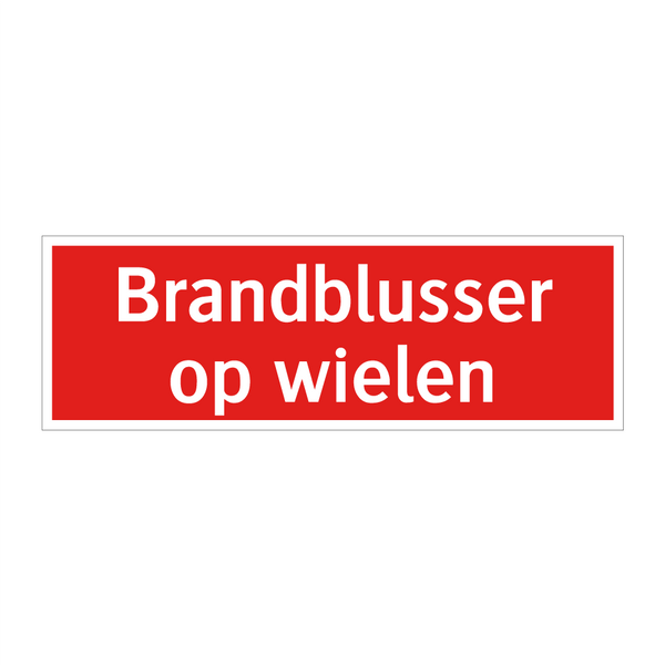 Brandblusser op wielen