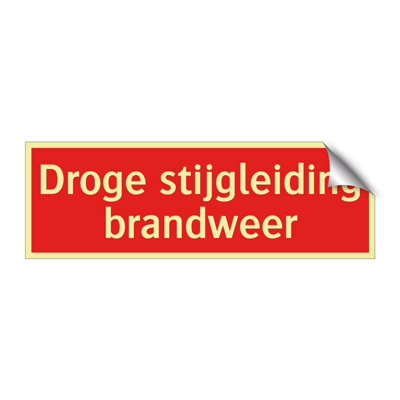 Droge stijgleiding brandweer