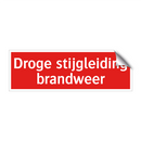 Droge stijgleiding brandweer