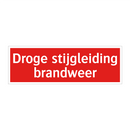 Droge stijgleiding brandweer