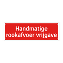 Handmatige rookafvoer vrijgave