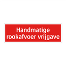 Handmatige rookafvoer vrijgave