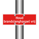 Houd brandslanghaspel vrij