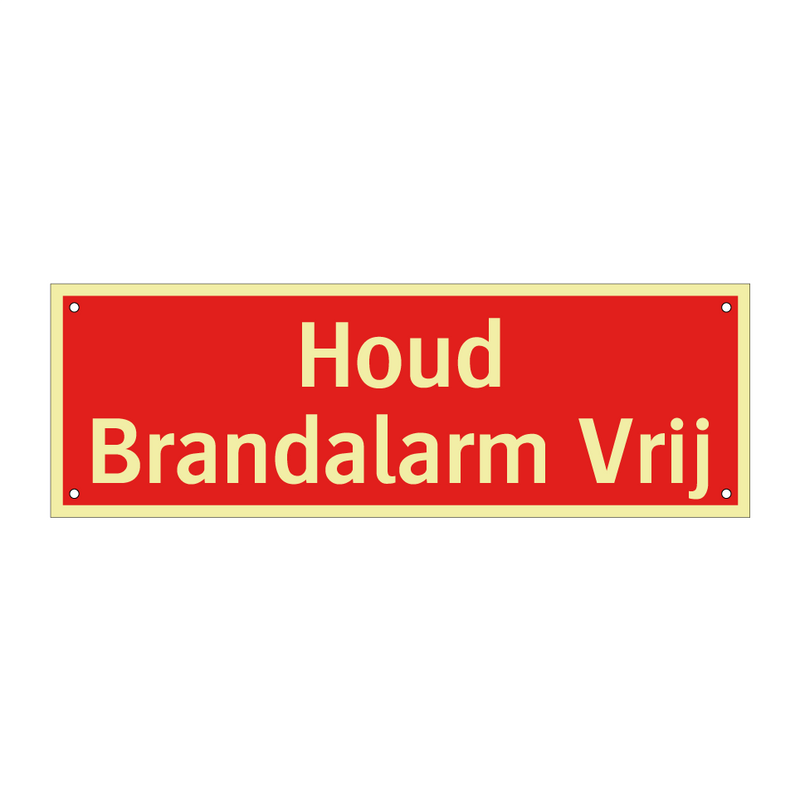 Houd Brandalarm Vrij
