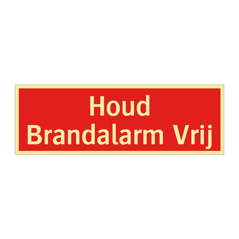 Houd Brandalarm Vrij