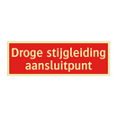 Droge stijgleiding aansluitpunt