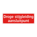 Droge stijgleiding aansluitpunt