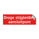Droge stijgleiding aansluitpunt