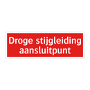 Droge stijgleiding aansluitpunt