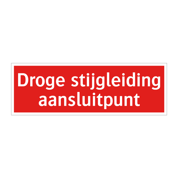 Droge stijgleiding aansluitpunt