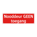 Nooddeur GEEN toegang