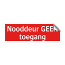 Nooddeur GEEN toegang