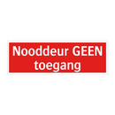 Nooddeur GEEN toegang
