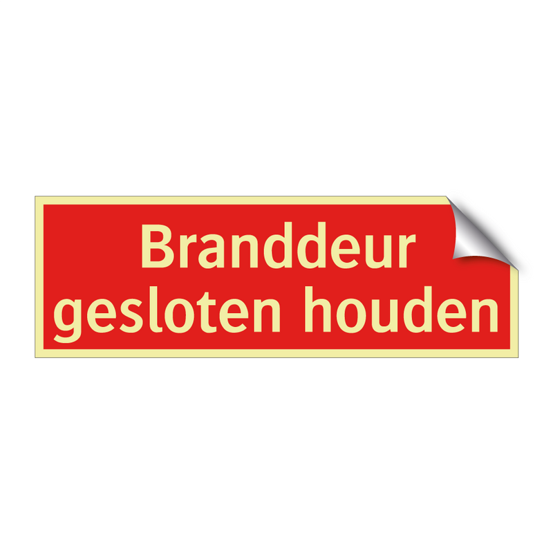 Branddeur gesloten houden