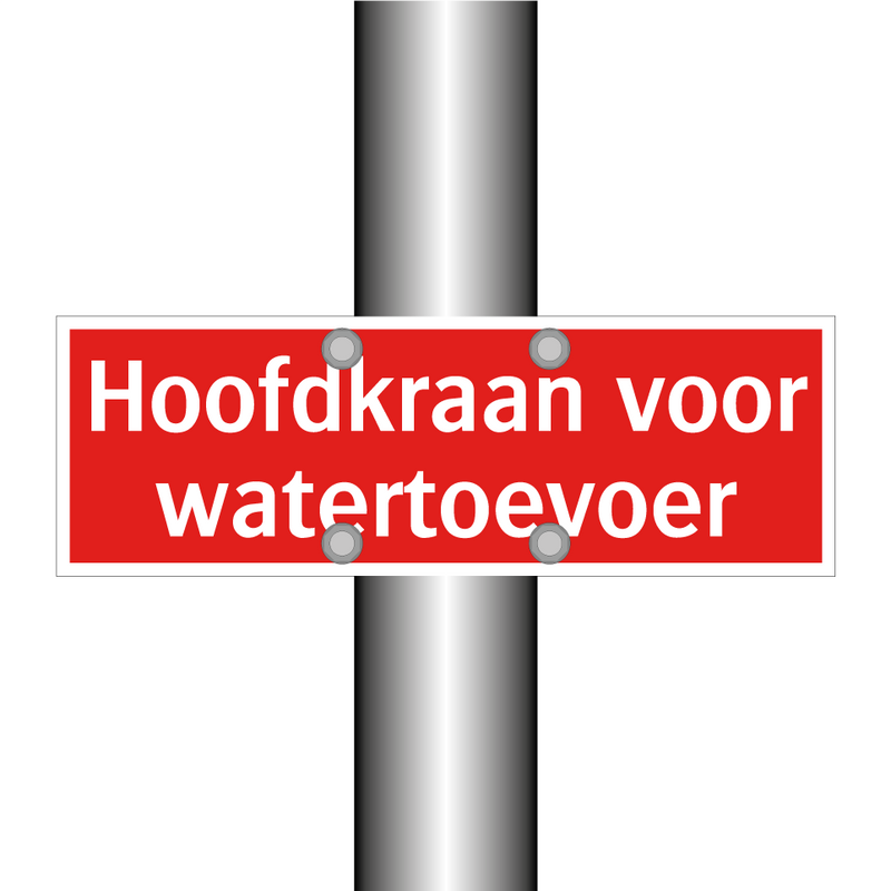 Hoofdkraan voor watertoevoer