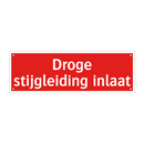 Droge stijgleiding inlaat