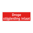 Droge stijgleiding inlaat