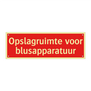 Opslagruimte voor blusapparatuur