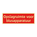 Opslagruimte voor blusapparatuur