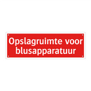 Opslagruimte voor blusapparatuur