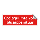 Opslagruimte voor blusapparatuur