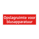 Opslagruimte voor blusapparatuur