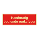 Handmatig bediende rookafvoer