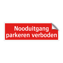 Nooduitgang parkeren verboden