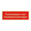 Parkeerplaats voor brandweervoertuigen