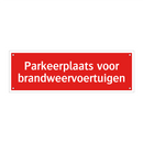 Parkeerplaats voor brandweervoertuigen