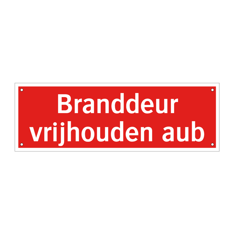 Branddeur vrijhouden aub