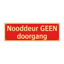 Nooddeur GEEN doorgang