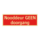 Nooddeur GEEN doorgang