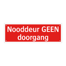 Nooddeur GEEN doorgang